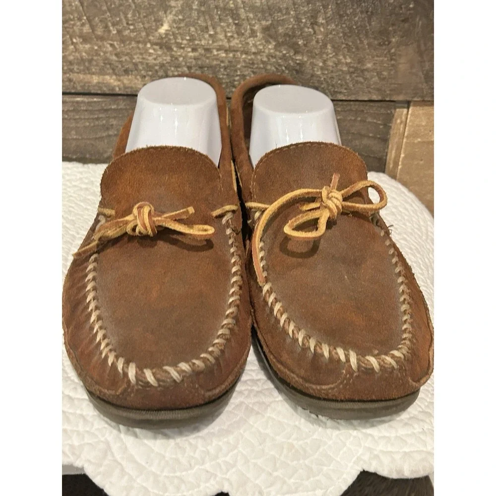 Men's Minnetonka Essential Hardsole Brown Ruff Size‎ 12